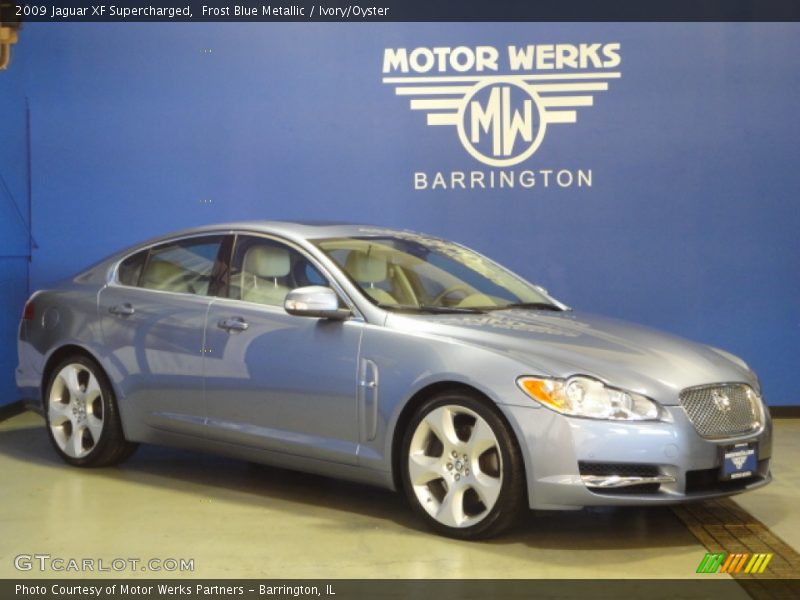 Frost Blue Metallic / Ivory/Oyster 2009 Jaguar XF Supercharged