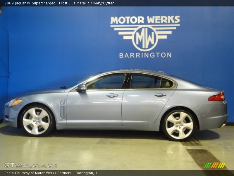 Frost Blue Metallic / Ivory/Oyster 2009 Jaguar XF Supercharged