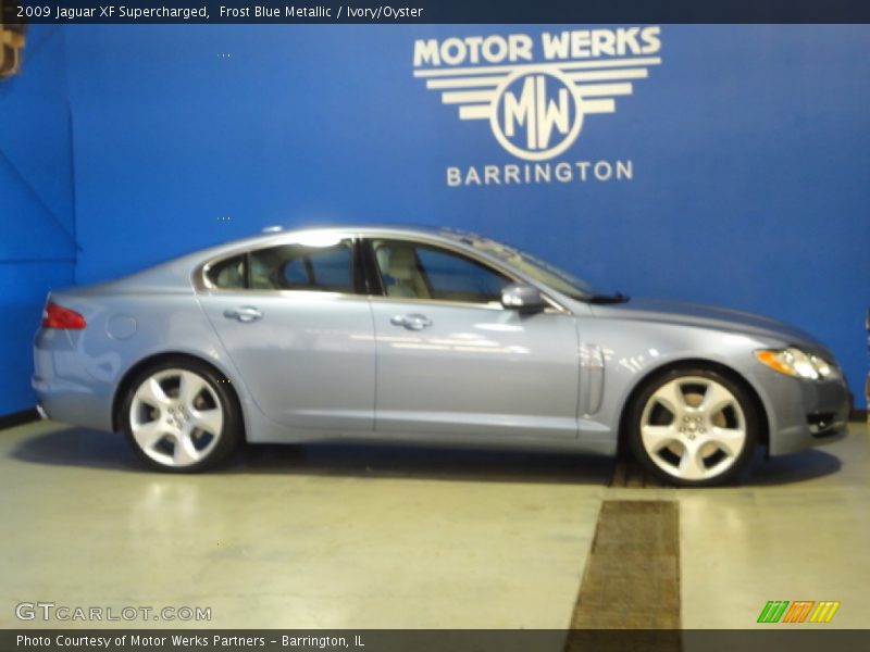 Frost Blue Metallic / Ivory/Oyster 2009 Jaguar XF Supercharged
