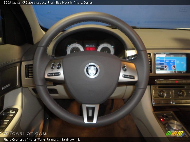 Frost Blue Metallic / Ivory/Oyster 2009 Jaguar XF Supercharged