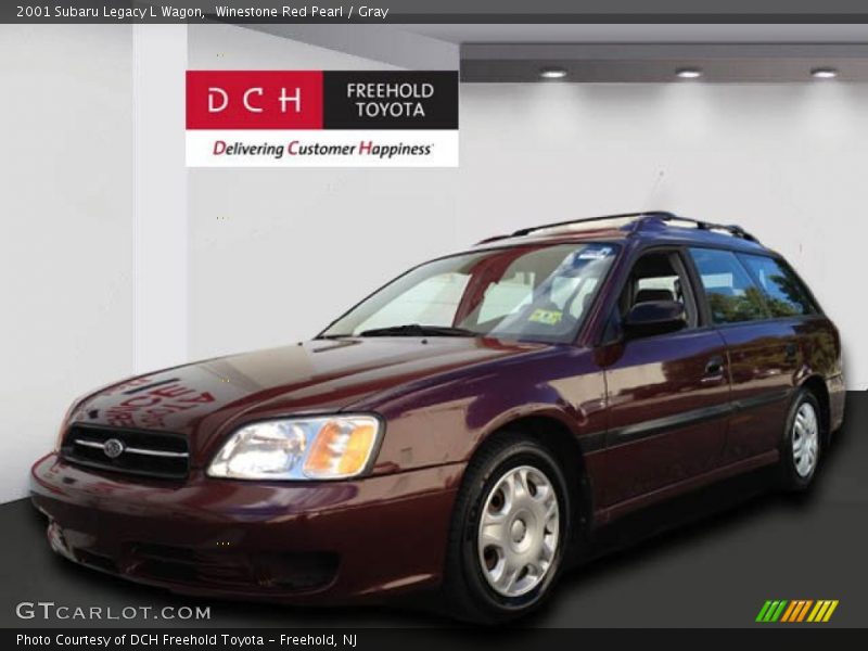 Winestone Red Pearl / Gray 2001 Subaru Legacy L Wagon