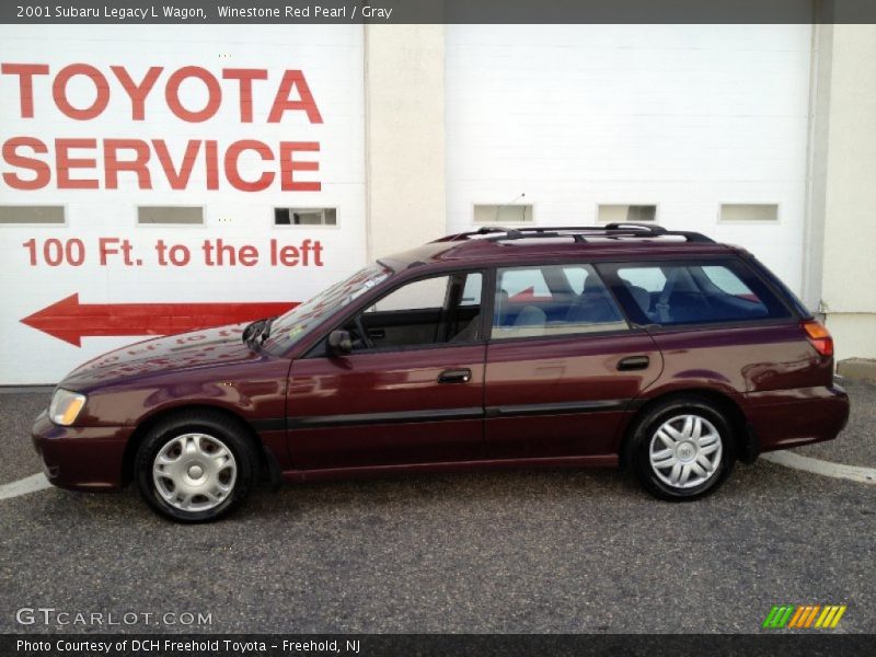 Winestone Red Pearl / Gray 2001 Subaru Legacy L Wagon