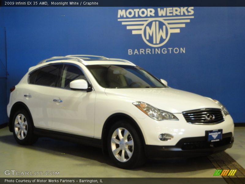 Moonlight White / Graphite 2009 Infiniti EX 35 AWD