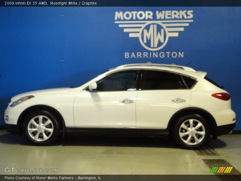 Moonlight White / Graphite 2009 Infiniti EX 35 AWD