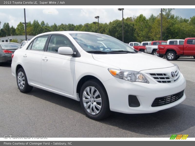 Super White / Ash 2013 Toyota Corolla LE