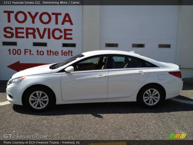 Shimmering White / Camel 2013 Hyundai Sonata GLS