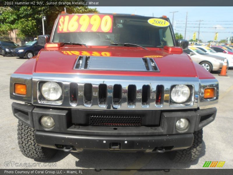 Sunset Orange Metallic / Wheat 2003 Hummer H2 SUV