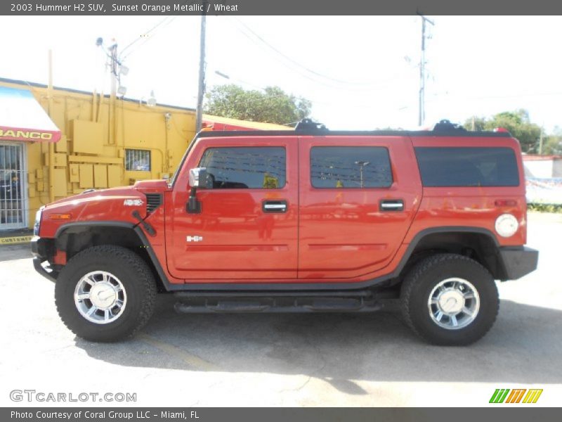 Sunset Orange Metallic / Wheat 2003 Hummer H2 SUV