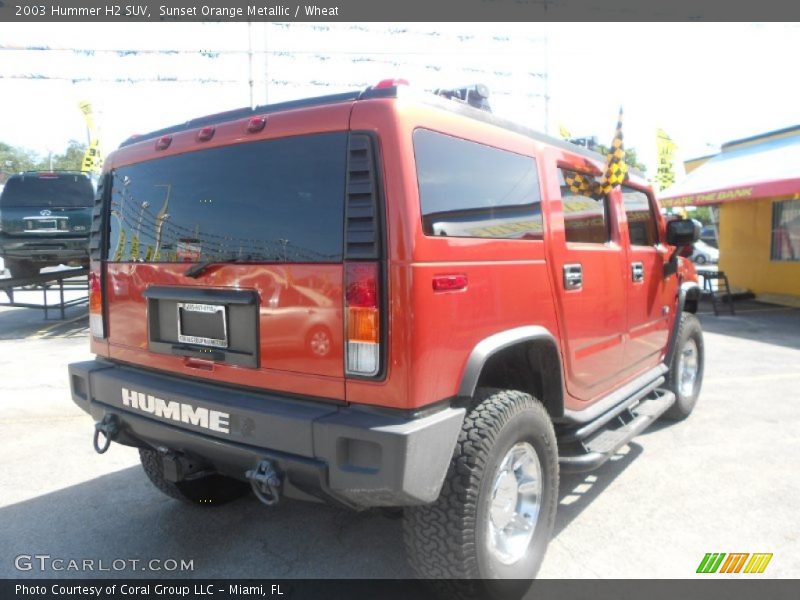Sunset Orange Metallic / Wheat 2003 Hummer H2 SUV