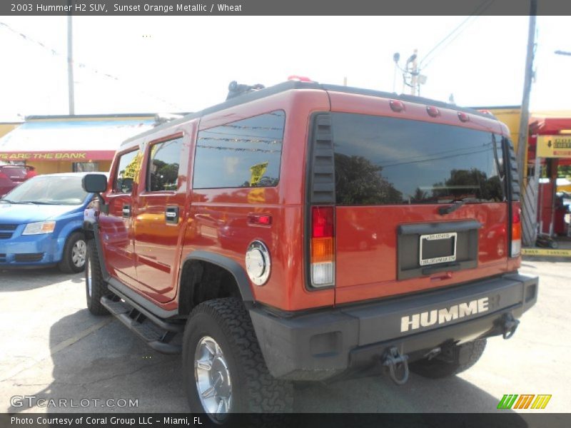 Sunset Orange Metallic / Wheat 2003 Hummer H2 SUV