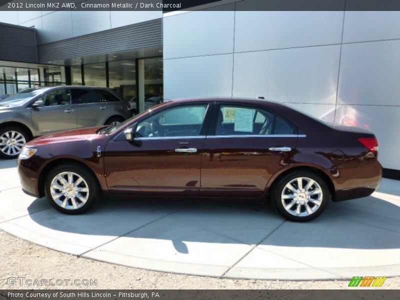 Cinnamon Metallic / Dark Charcoal 2012 Lincoln MKZ AWD