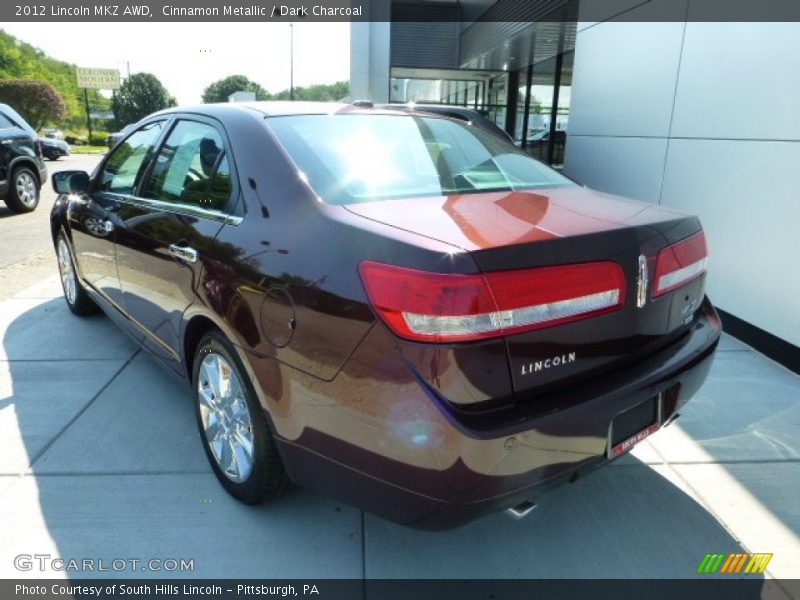 Cinnamon Metallic / Dark Charcoal 2012 Lincoln MKZ AWD