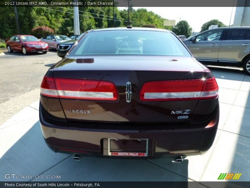Cinnamon Metallic / Dark Charcoal 2012 Lincoln MKZ AWD