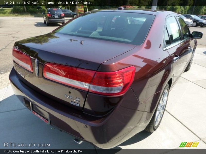 Cinnamon Metallic / Dark Charcoal 2012 Lincoln MKZ AWD