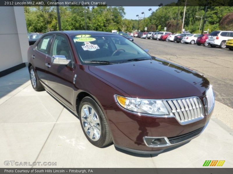 Cinnamon Metallic / Dark Charcoal 2012 Lincoln MKZ AWD