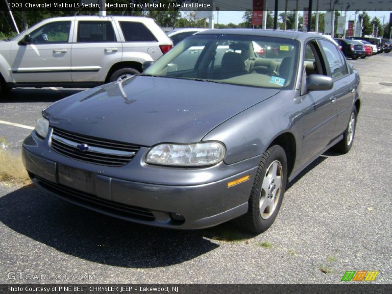 Medium Gray Metallic / Neutral Beige 2003 Chevrolet Malibu LS Sedan