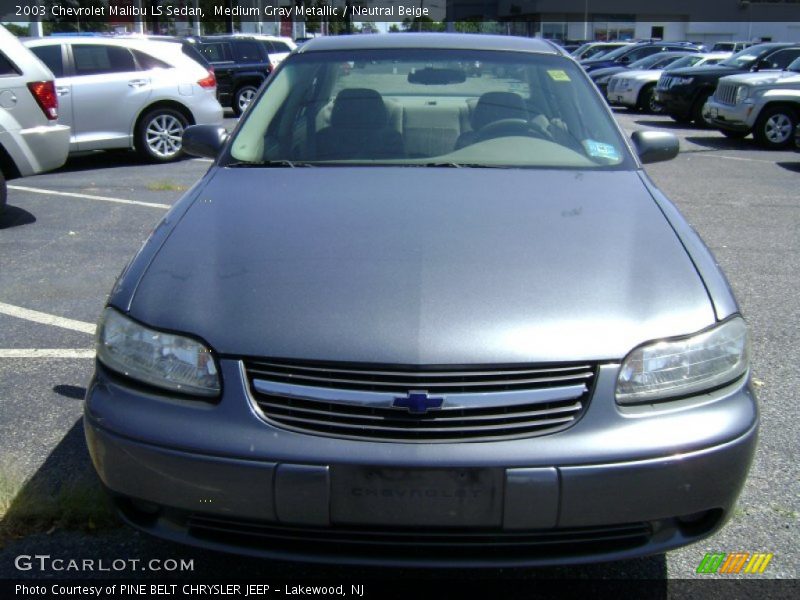 Medium Gray Metallic / Neutral Beige 2003 Chevrolet Malibu LS Sedan