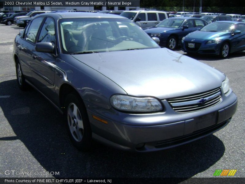 Medium Gray Metallic / Neutral Beige 2003 Chevrolet Malibu LS Sedan