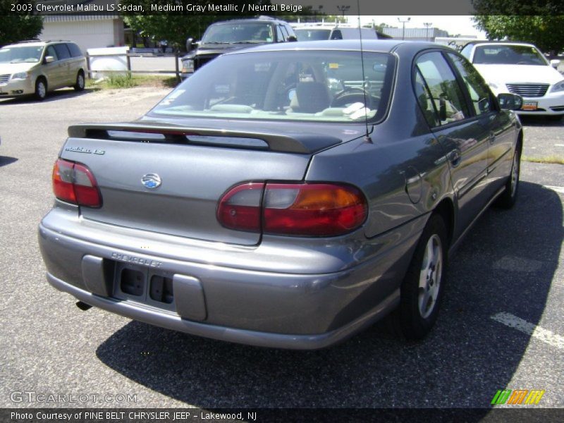 Medium Gray Metallic / Neutral Beige 2003 Chevrolet Malibu LS Sedan