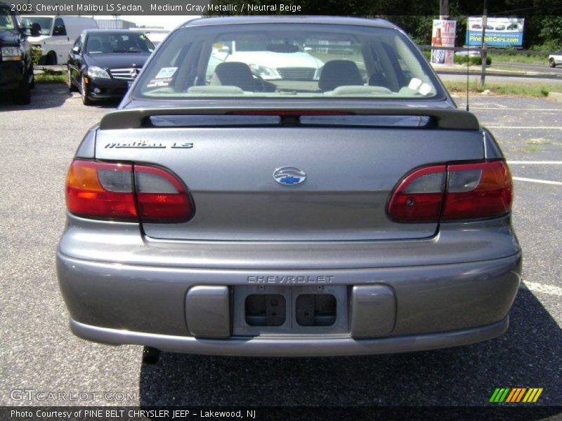Medium Gray Metallic / Neutral Beige 2003 Chevrolet Malibu LS Sedan