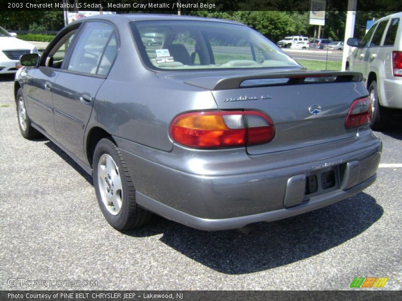 Medium Gray Metallic / Neutral Beige 2003 Chevrolet Malibu LS Sedan