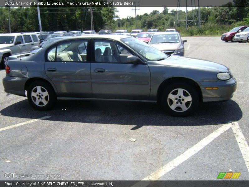 Medium Gray Metallic / Neutral Beige 2003 Chevrolet Malibu LS Sedan