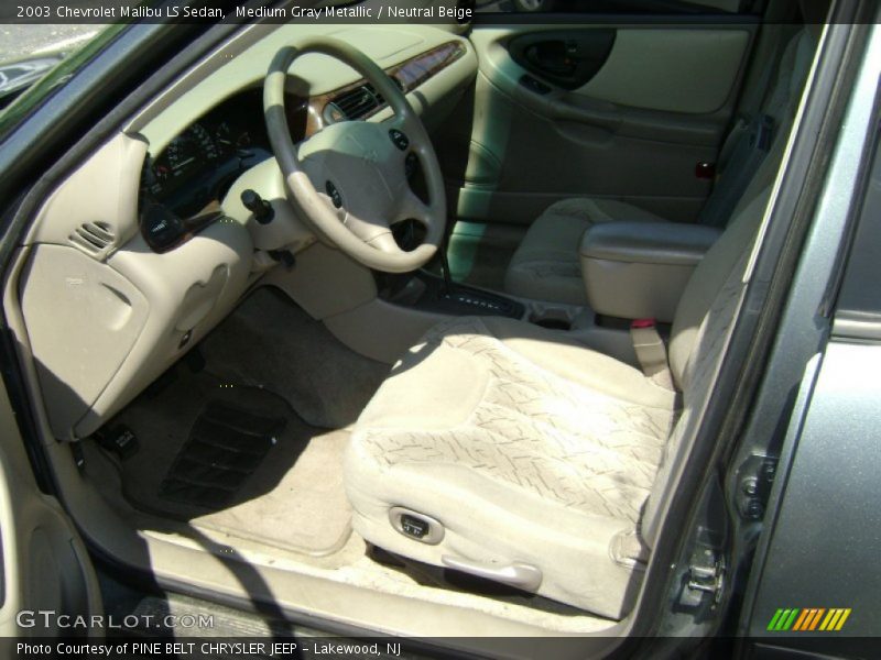 Medium Gray Metallic / Neutral Beige 2003 Chevrolet Malibu LS Sedan
