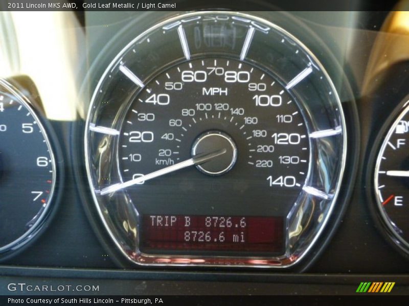 Gold Leaf Metallic / Light Camel 2011 Lincoln MKS AWD