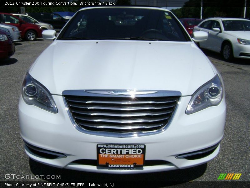 Bright White / Black 2012 Chrysler 200 Touring Convertible