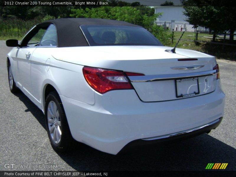 Bright White / Black 2012 Chrysler 200 Touring Convertible