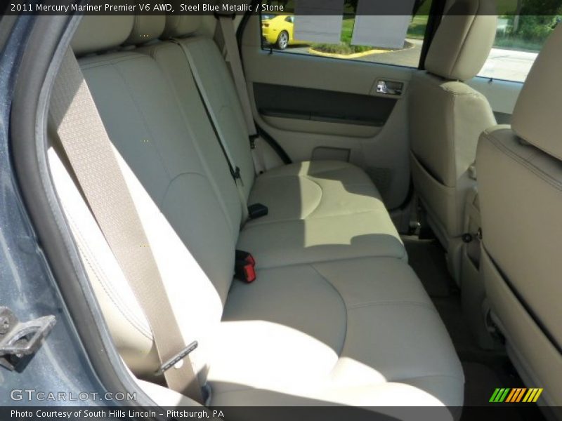 Steel Blue Metallic / Stone 2011 Mercury Mariner Premier V6 AWD