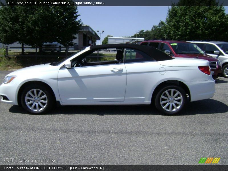 Bright White / Black 2012 Chrysler 200 Touring Convertible