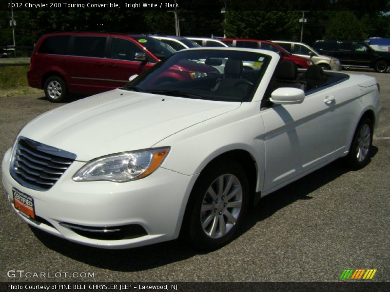 Bright White / Black 2012 Chrysler 200 Touring Convertible