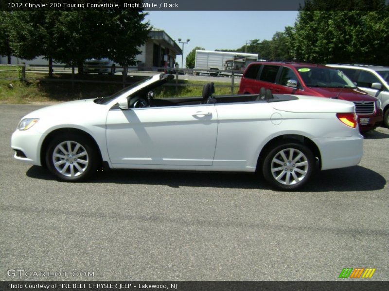 Bright White / Black 2012 Chrysler 200 Touring Convertible