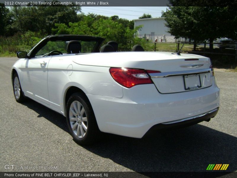 Bright White / Black 2012 Chrysler 200 Touring Convertible