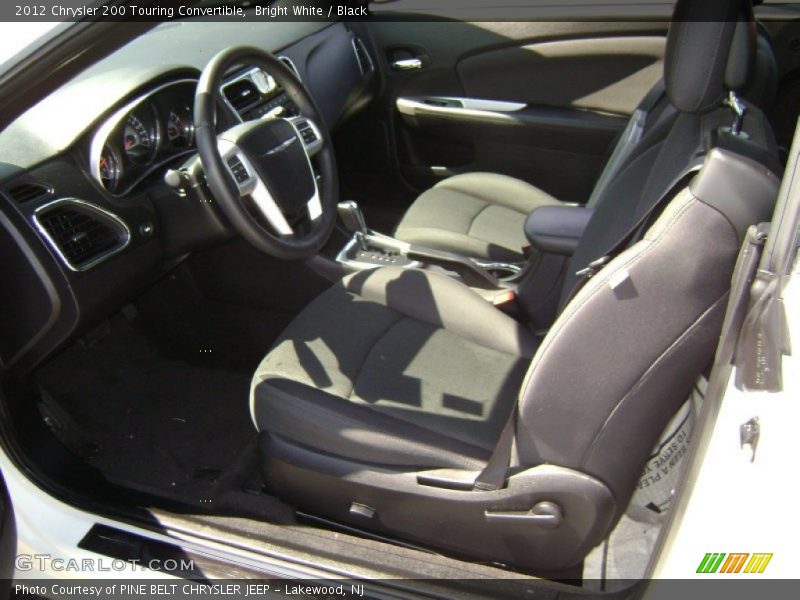 Bright White / Black 2012 Chrysler 200 Touring Convertible
