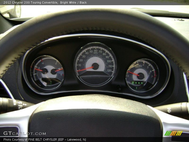 Bright White / Black 2012 Chrysler 200 Touring Convertible
