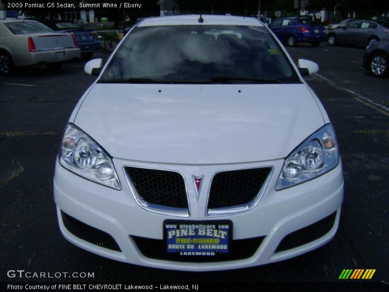 Summit White / Ebony 2009 Pontiac G6 Sedan