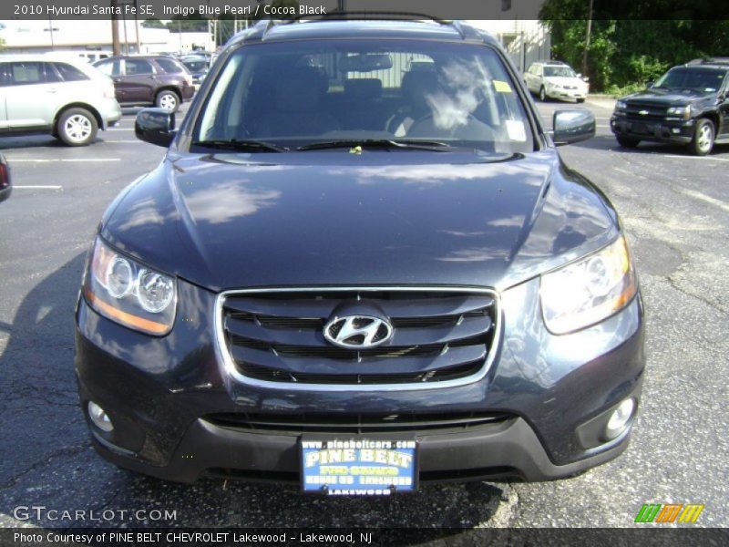 Indigo Blue Pearl / Cocoa Black 2010 Hyundai Santa Fe SE