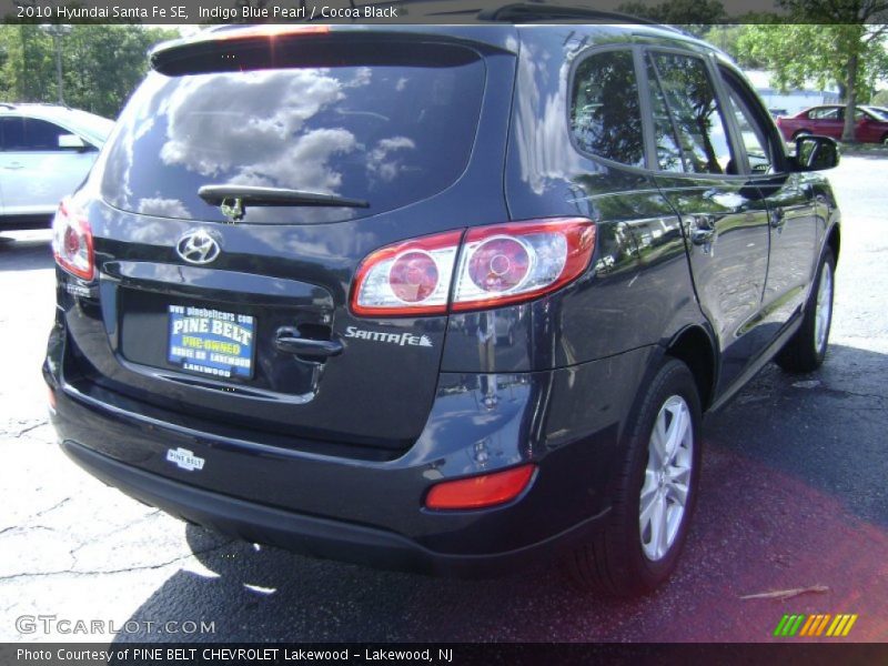 Indigo Blue Pearl / Cocoa Black 2010 Hyundai Santa Fe SE