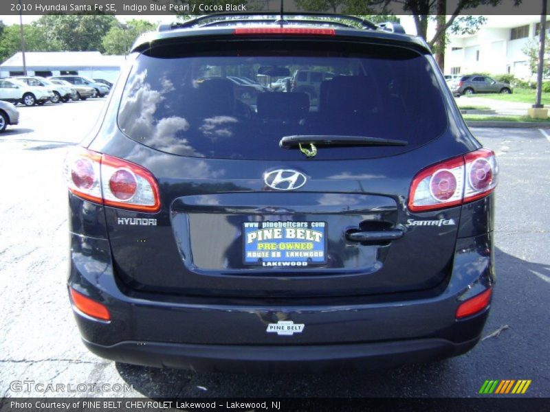 Indigo Blue Pearl / Cocoa Black 2010 Hyundai Santa Fe SE