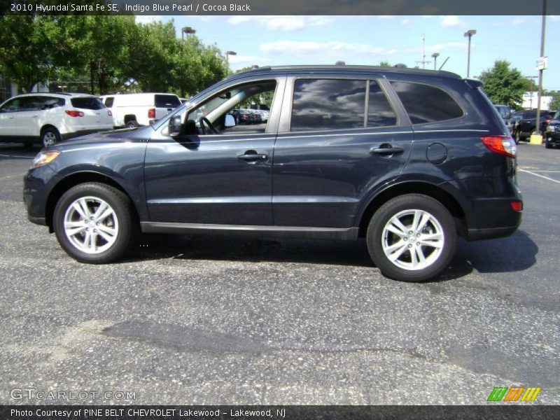 Indigo Blue Pearl / Cocoa Black 2010 Hyundai Santa Fe SE