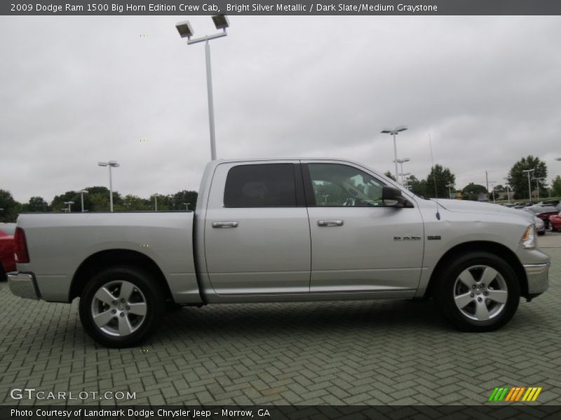 Bright Silver Metallic / Dark Slate/Medium Graystone 2009 Dodge Ram 1500 Big Horn Edition Crew Cab