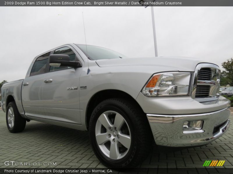 Bright Silver Metallic / Dark Slate/Medium Graystone 2009 Dodge Ram 1500 Big Horn Edition Crew Cab