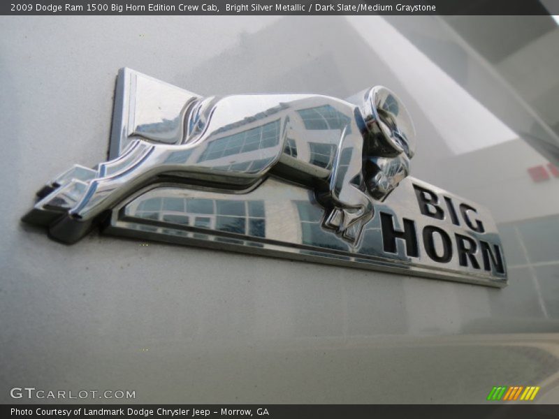 Bright Silver Metallic / Dark Slate/Medium Graystone 2009 Dodge Ram 1500 Big Horn Edition Crew Cab