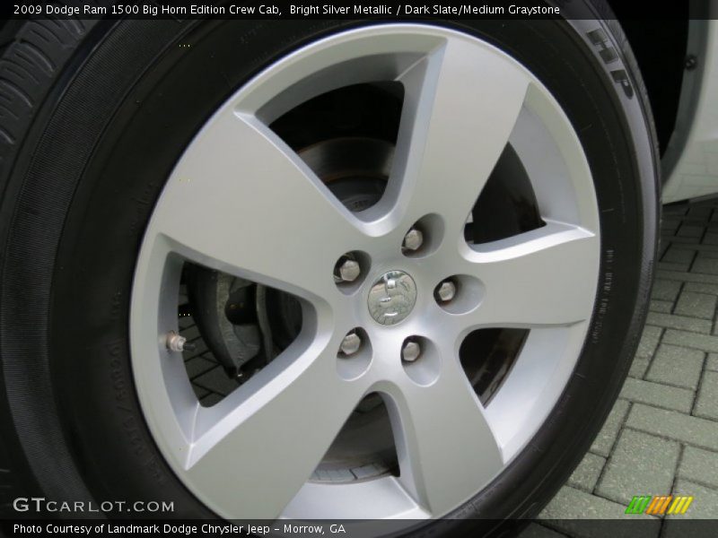 Bright Silver Metallic / Dark Slate/Medium Graystone 2009 Dodge Ram 1500 Big Horn Edition Crew Cab