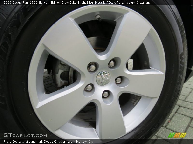 Bright Silver Metallic / Dark Slate/Medium Graystone 2009 Dodge Ram 1500 Big Horn Edition Crew Cab
