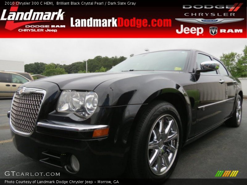 Brilliant Black Crystal Pearl / Dark Slate Gray 2010 Chrysler 300 C HEMI