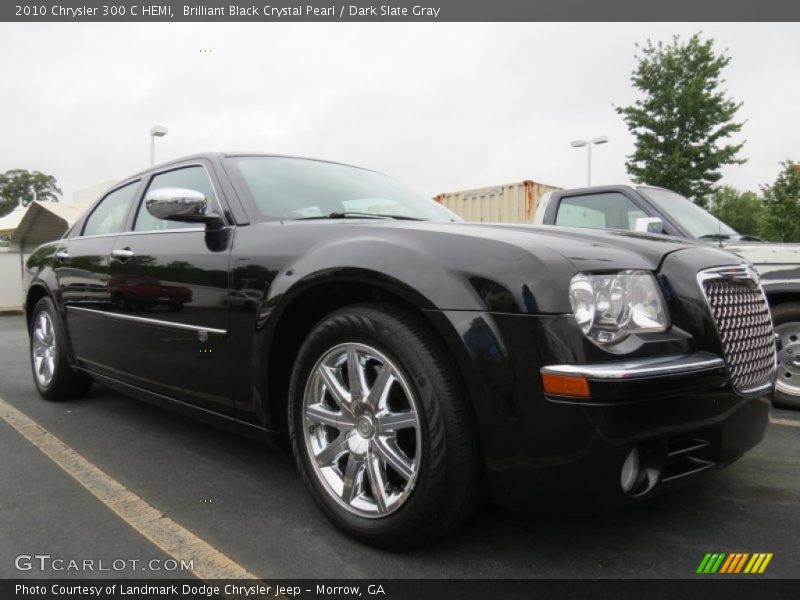 Brilliant Black Crystal Pearl / Dark Slate Gray 2010 Chrysler 300 C HEMI
