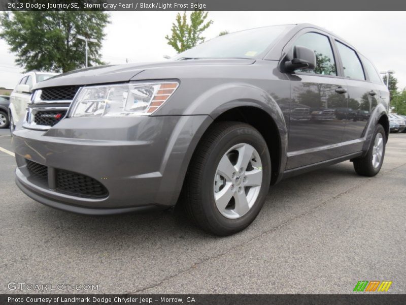 Storm Gray Pearl / Black/Light Frost Beige 2013 Dodge Journey SE